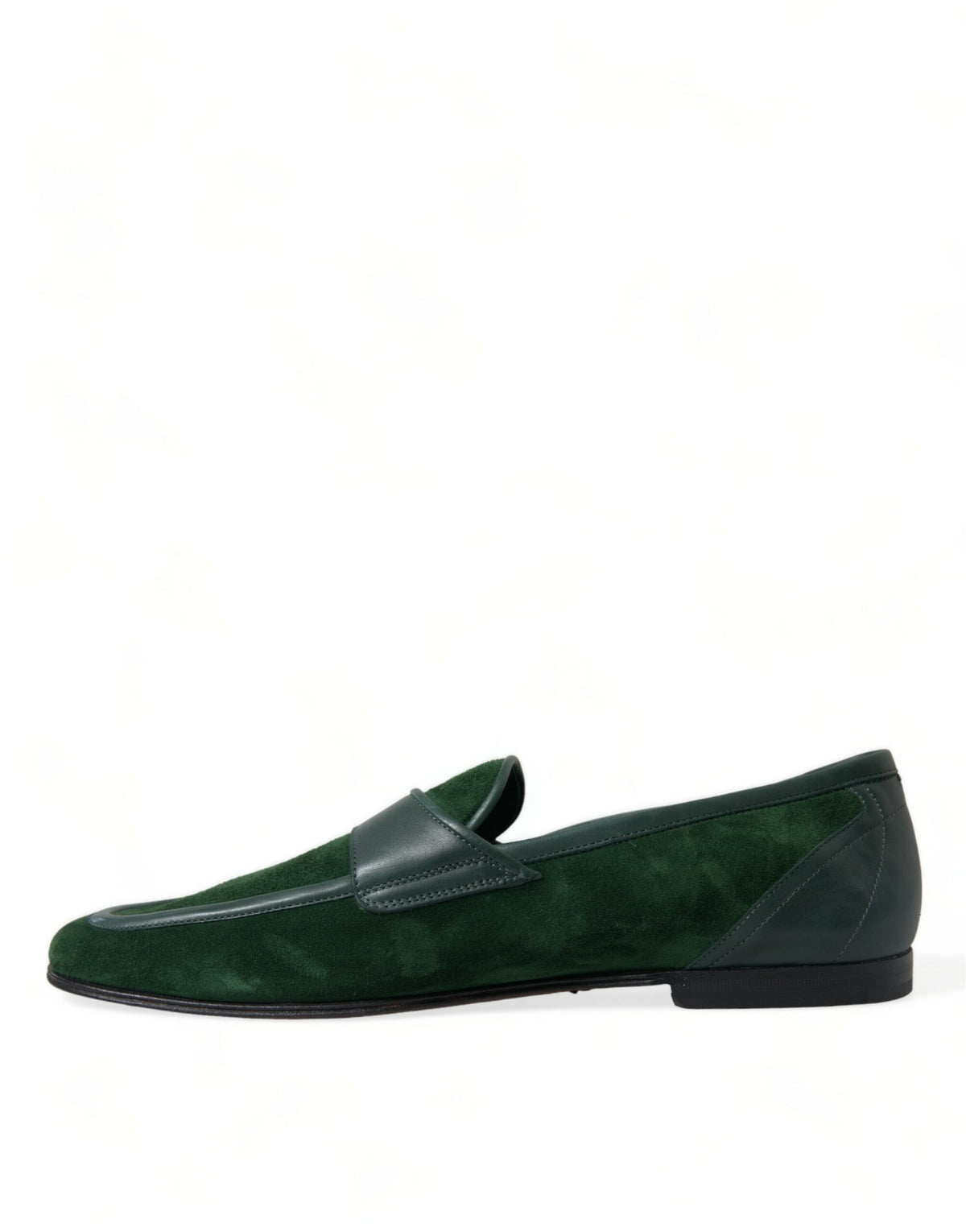 Mocassins en cuir velours émeraude Dolce &amp; Gabbana pour hommes