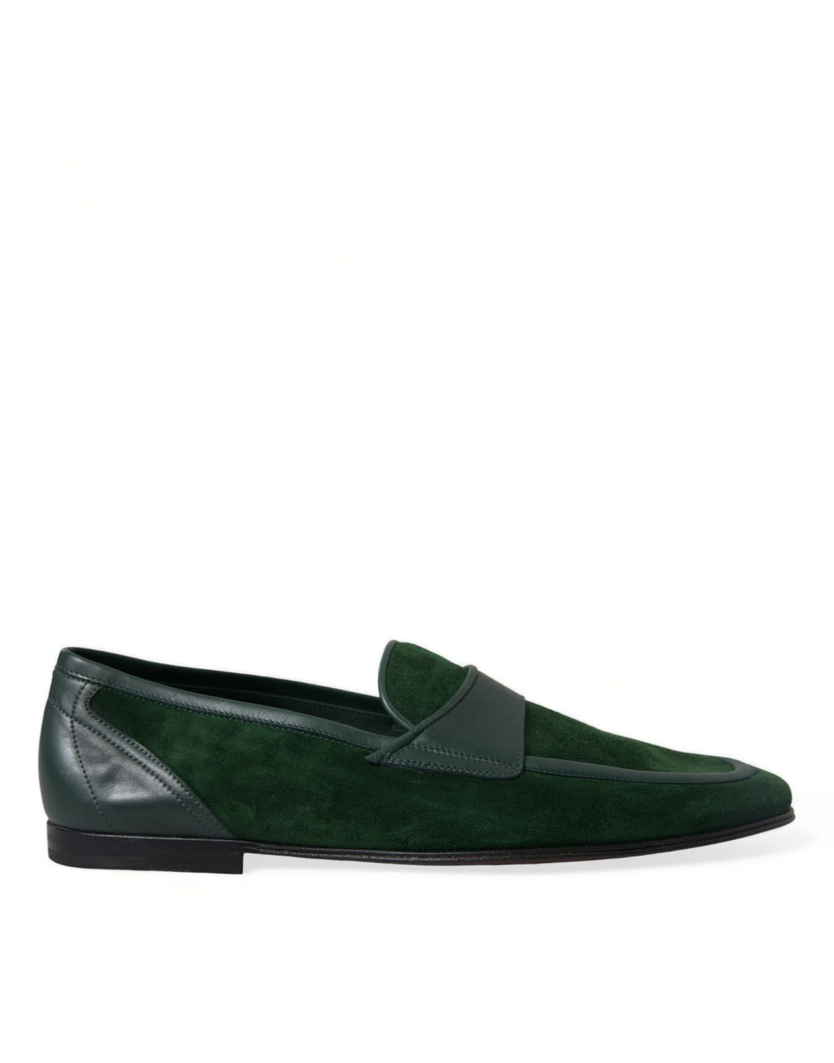 Mocasines de piel de terciopelo esmeralda de Dolce &amp; Gabbana para hombre