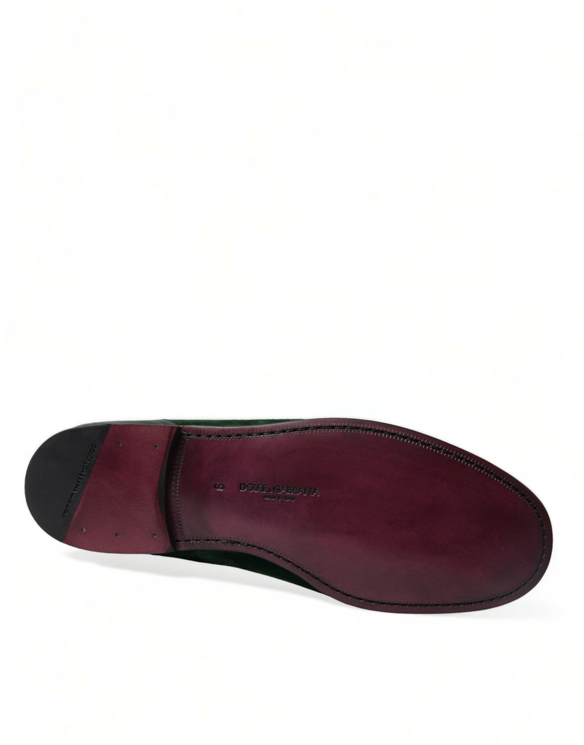 Mocassins en cuir velours émeraude Dolce &amp; Gabbana pour hommes