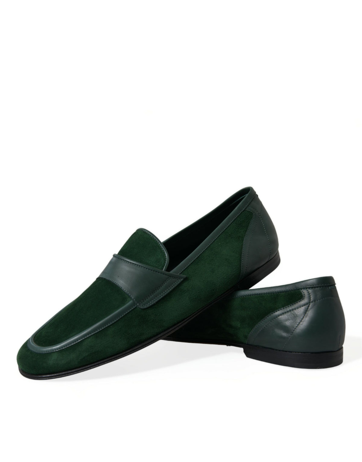 Mocassins en cuir velours émeraude Dolce &amp; Gabbana pour hommes