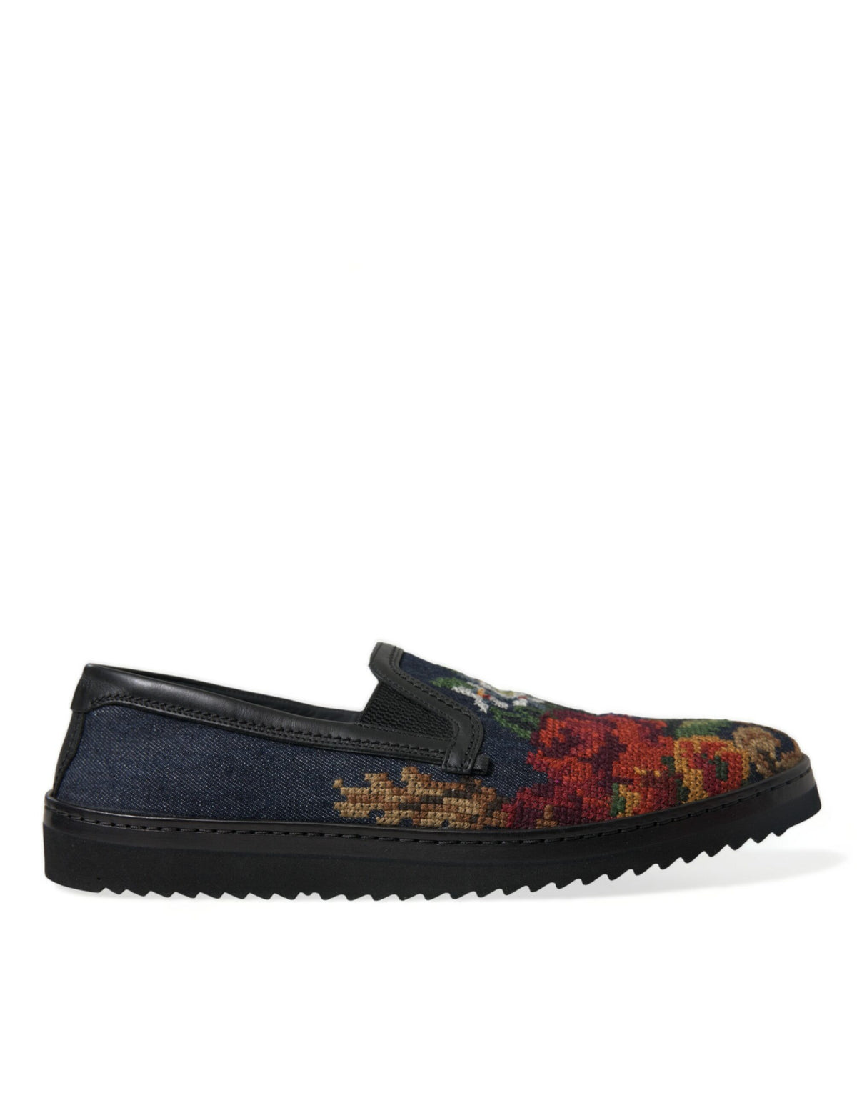 Mocassins élégants à fleurs multicolores Dolce &amp; Gabbana