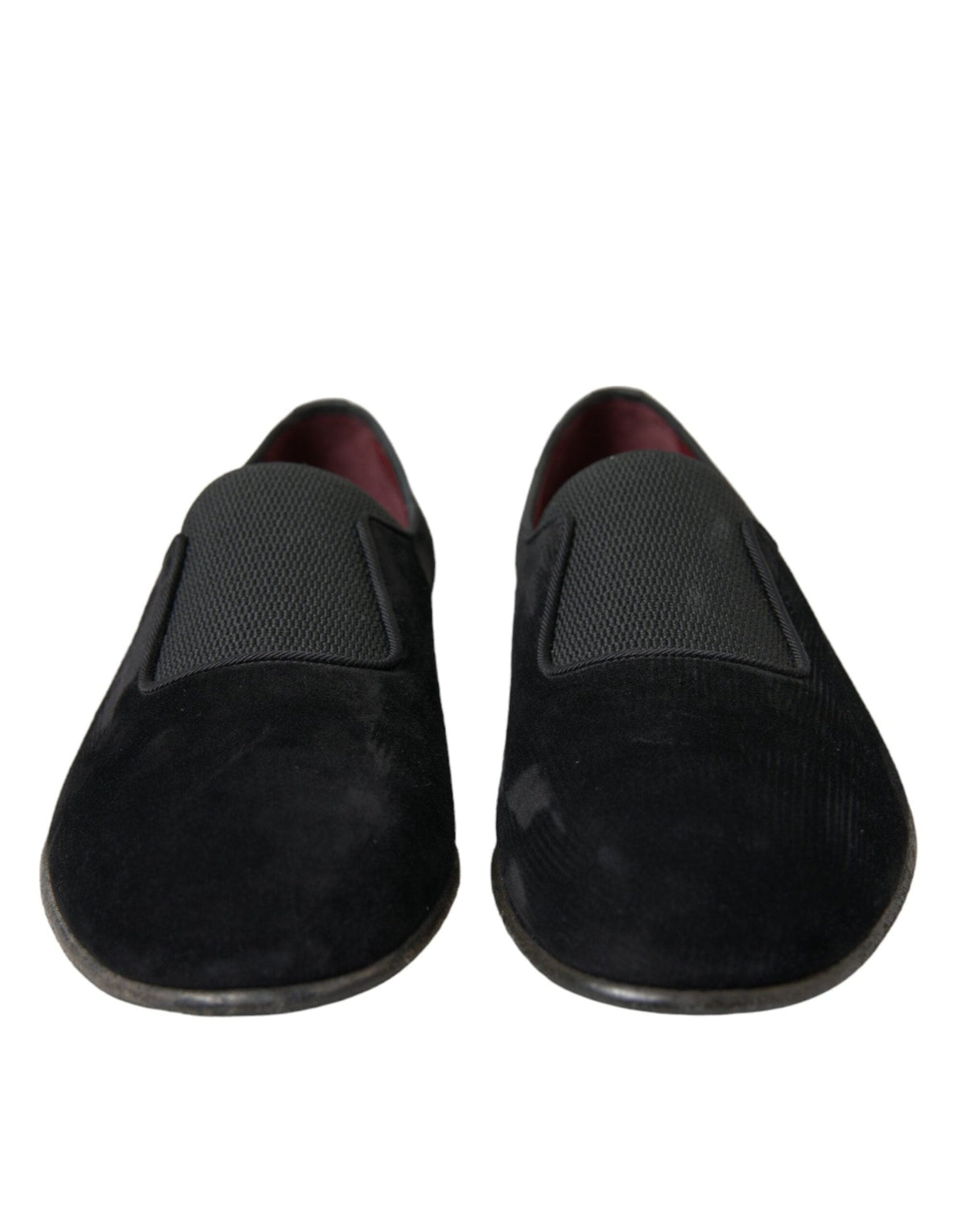 Mocassins élégants en velours noir Dolce &amp; Gabbana pour le gentleman exigeant