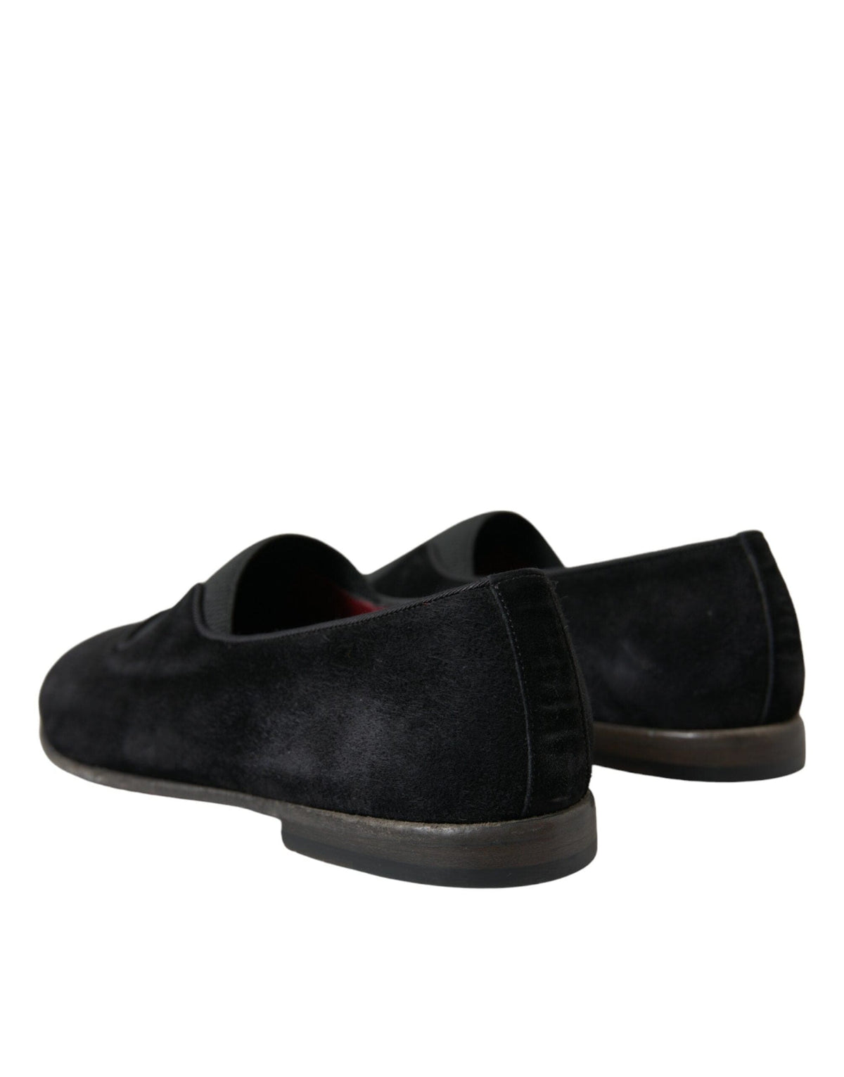 Mocassins élégants en velours noir Dolce &amp; Gabbana pour le gentleman exigeant