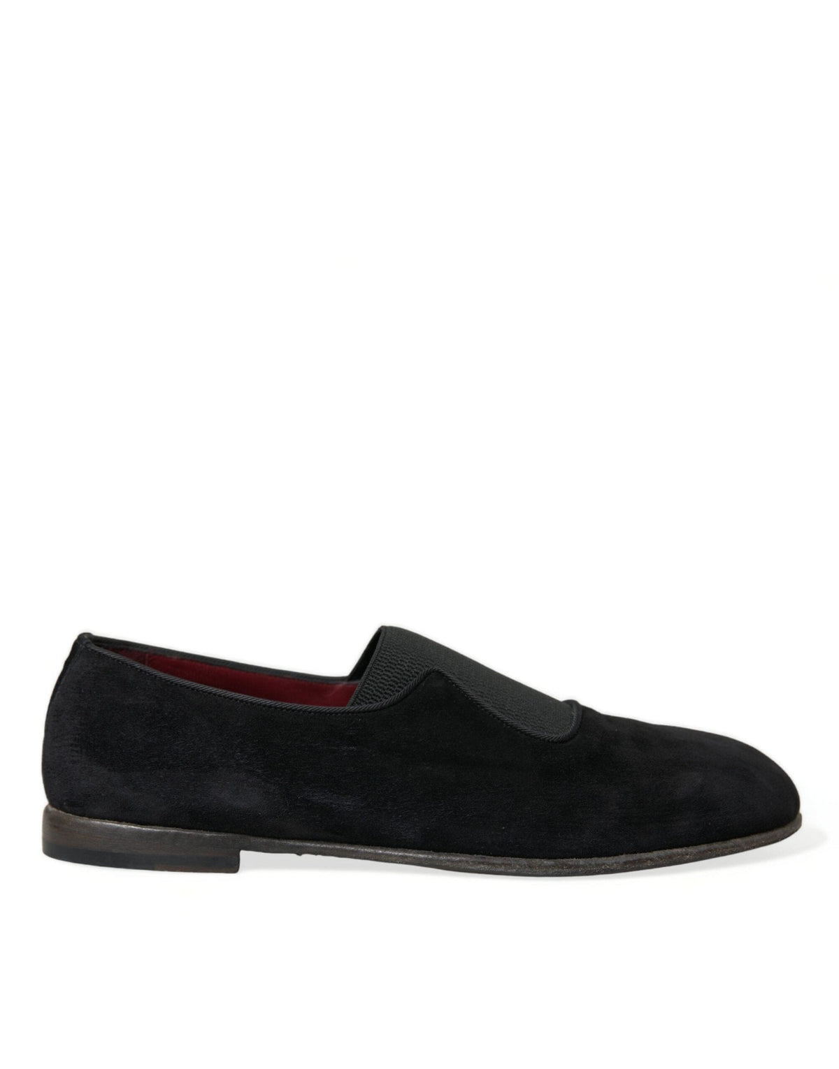 Mocassins élégants en velours noir Dolce &amp; Gabbana pour le gentleman exigeant