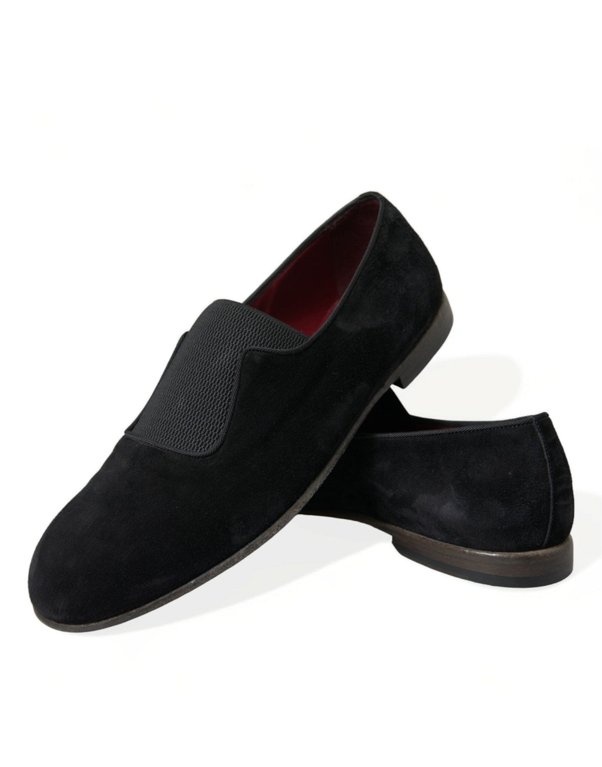 Mocassins élégants en velours noir Dolce &amp; Gabbana pour le gentleman exigeant