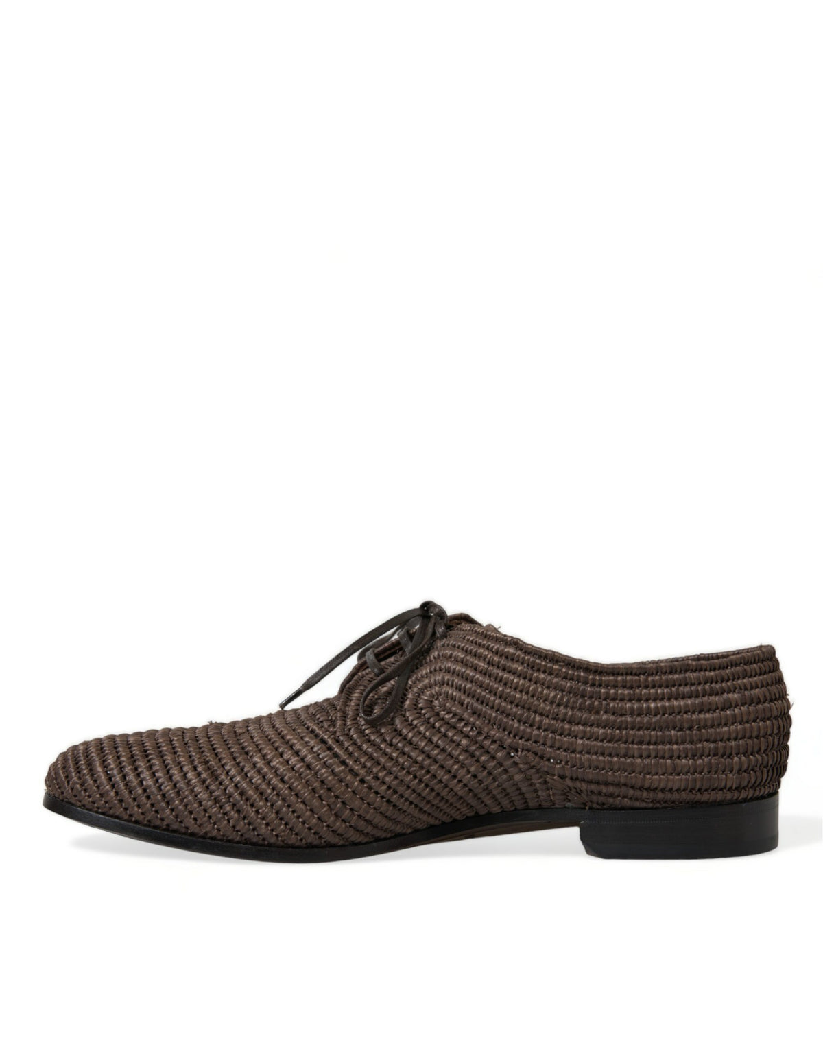 Chaussures Derby élégantes Dolce &amp; Gabbana avec tige en raphia - À lacets en marron