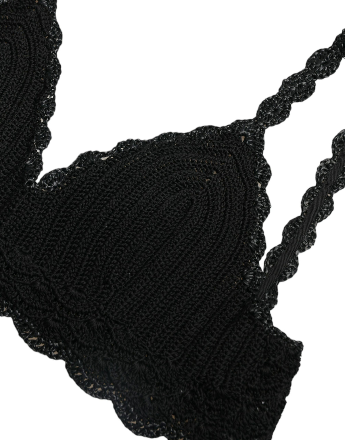 Haut corset en crochet noir élégant de Dolce &amp; Gabbana