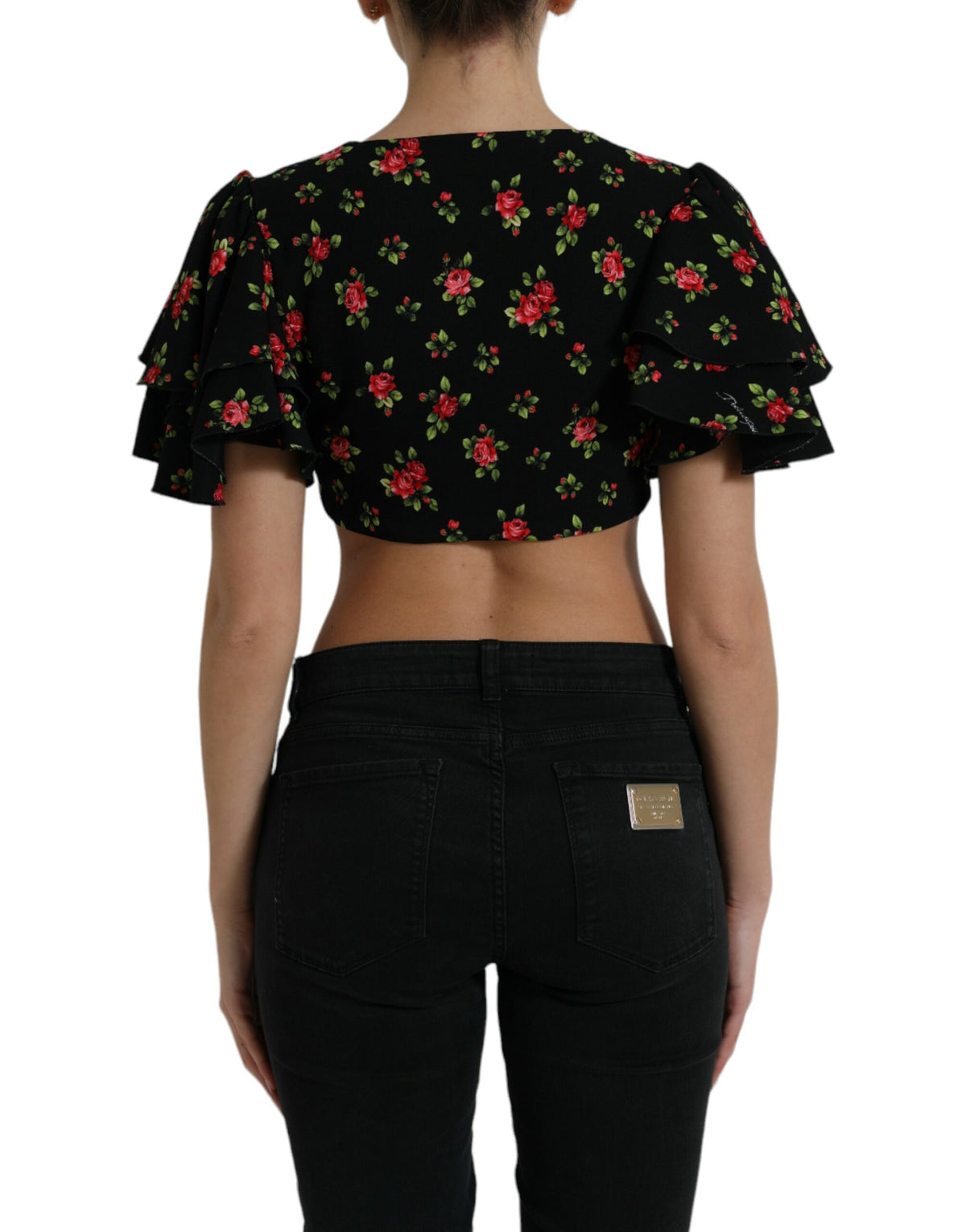 Top corto con estampado floral de Dolce &amp; Gabbana Moda de lujo