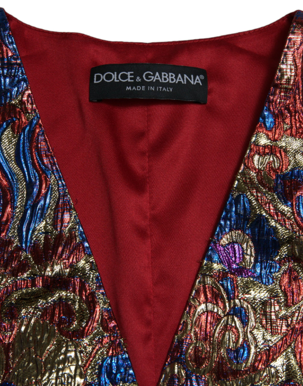 Gilet en jacquard à imprimé floral multicolore Dolce &amp; Gabbana