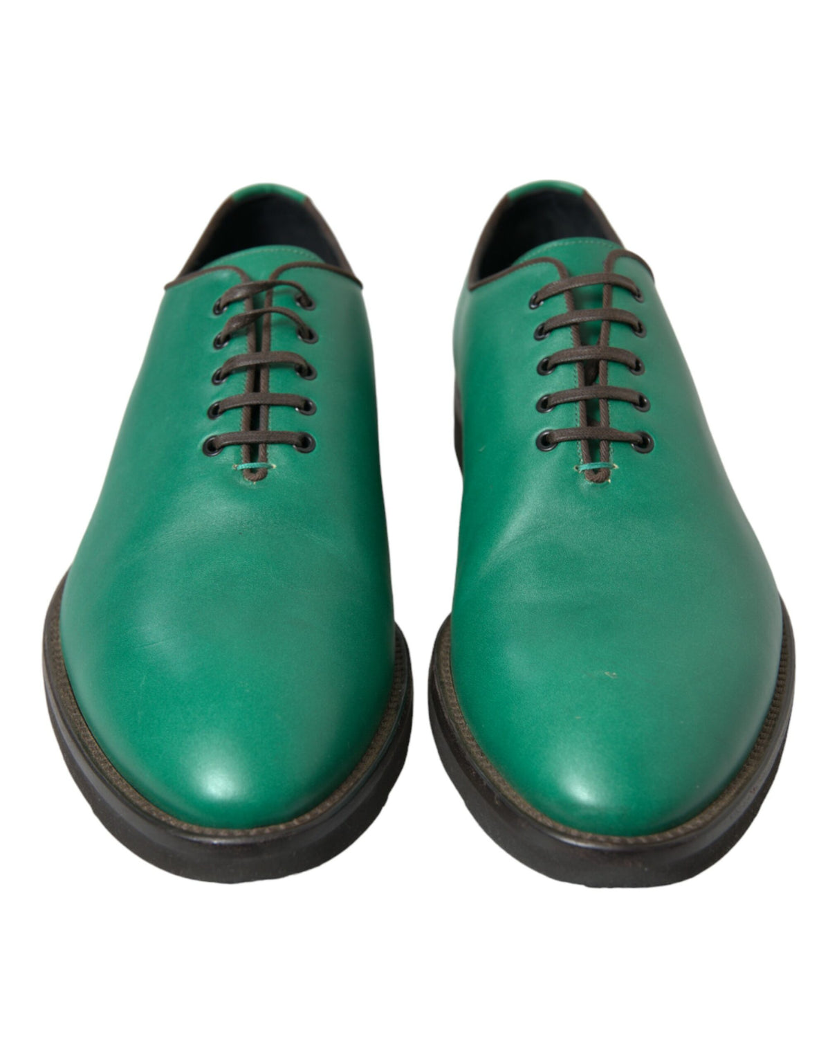 Chaussures habillées Oxford en cuir vert élégant Dolce &amp; Gabbana