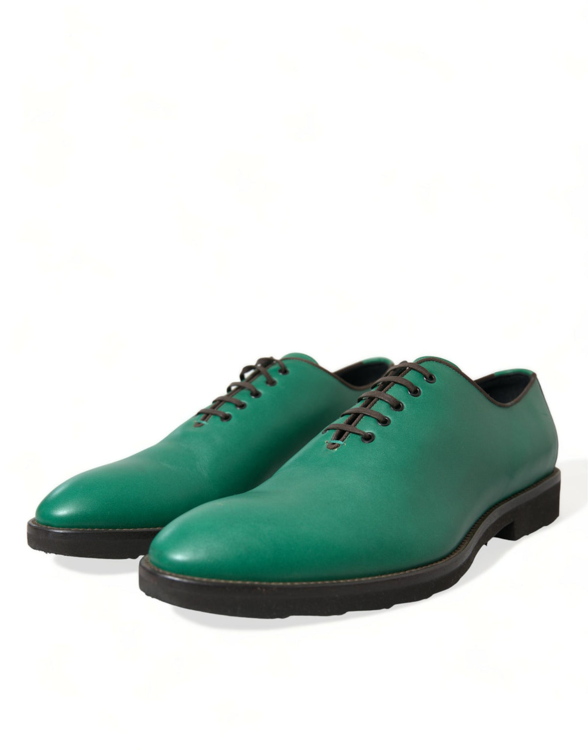 Chaussures habillées Oxford en cuir vert élégant Dolce &amp; Gabbana