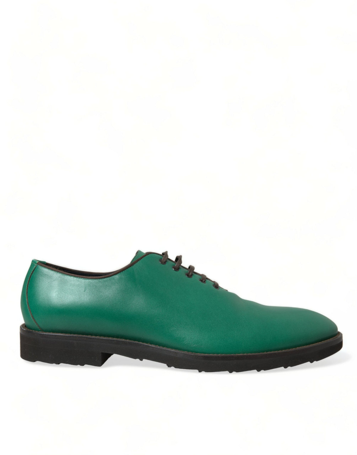 Chaussures habillées Oxford en cuir vert élégant Dolce &amp; Gabbana