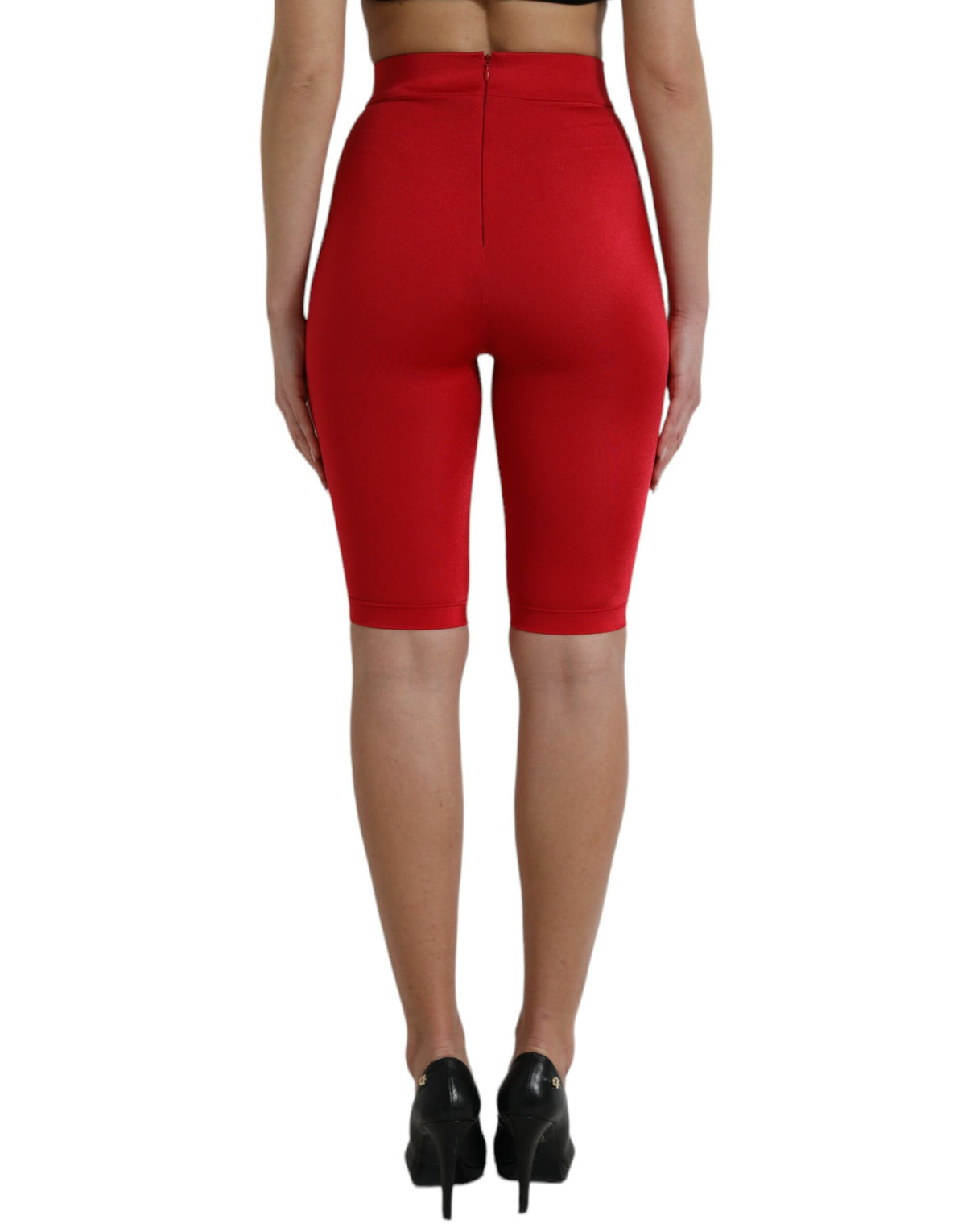 Pantalon legging taille haute rouge chic Dolce &amp; Gabbana