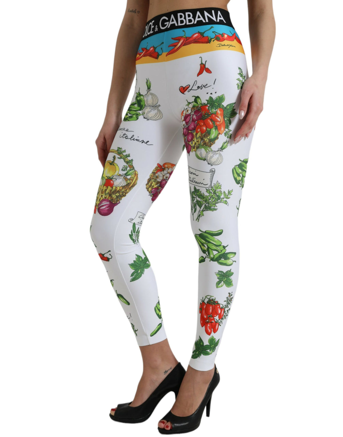 Leggings taille haute imprimés élégants Dolce &amp; Gabbana