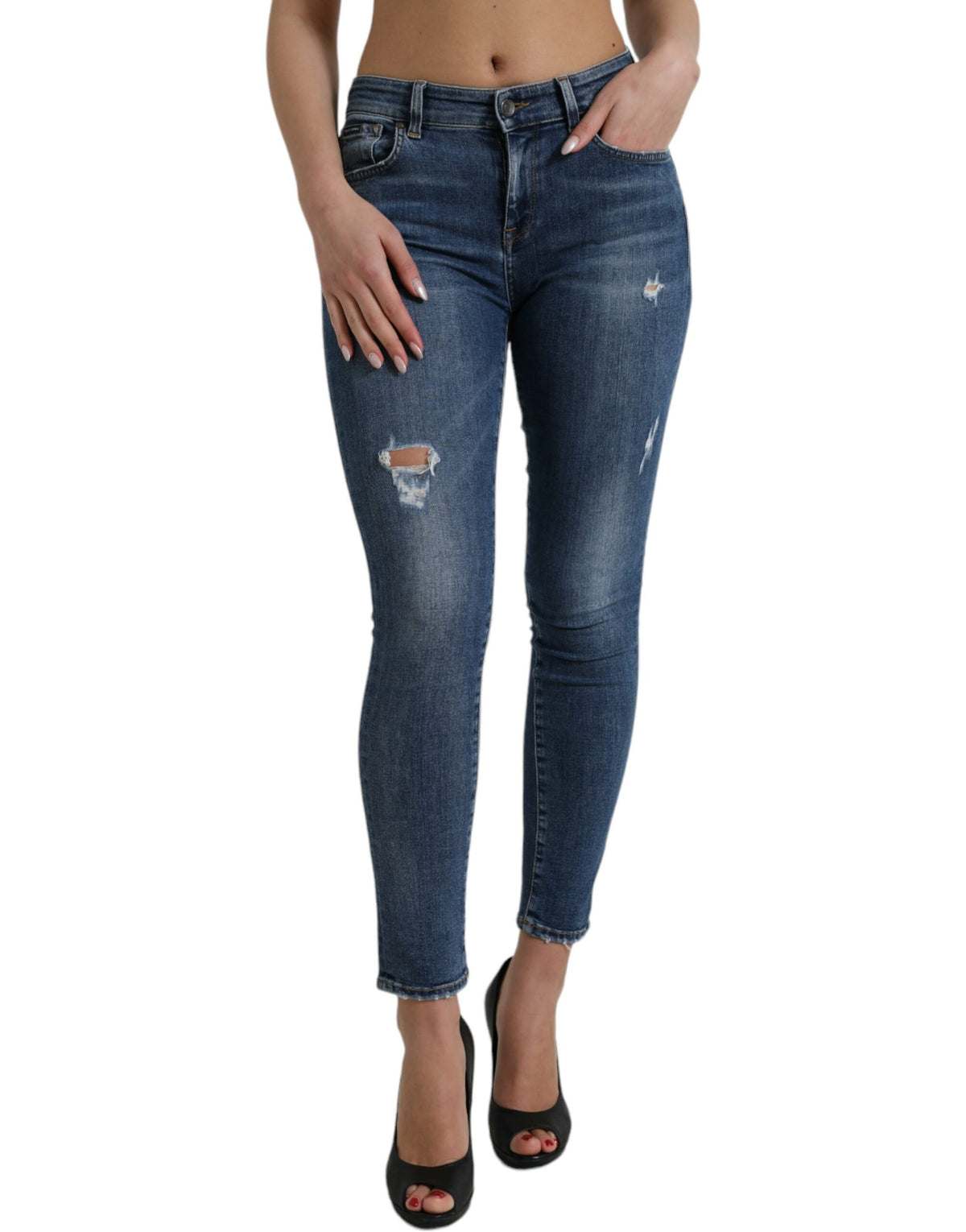 Jean en denim stretch taille mi-haute chic Dolce &amp; Gabbana