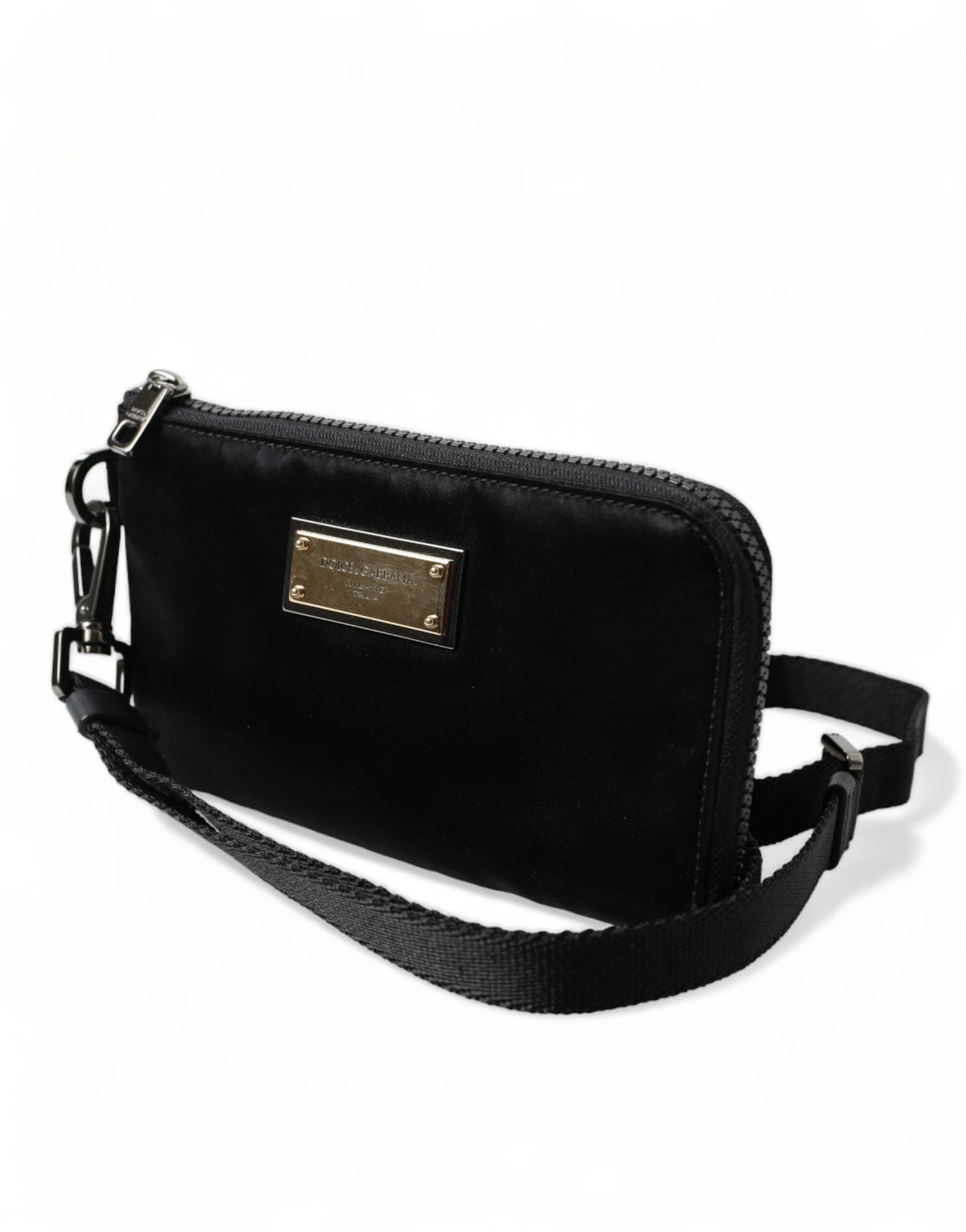 Elegante bolso de mano de piel y nailon negro de Dolce &amp; Gabbana