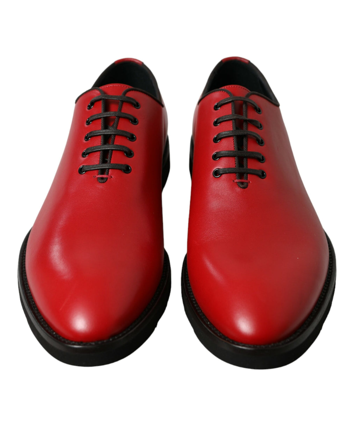 Chaussures habillées Oxford en cuir rouge élégantes Dolce &amp; Gabbana