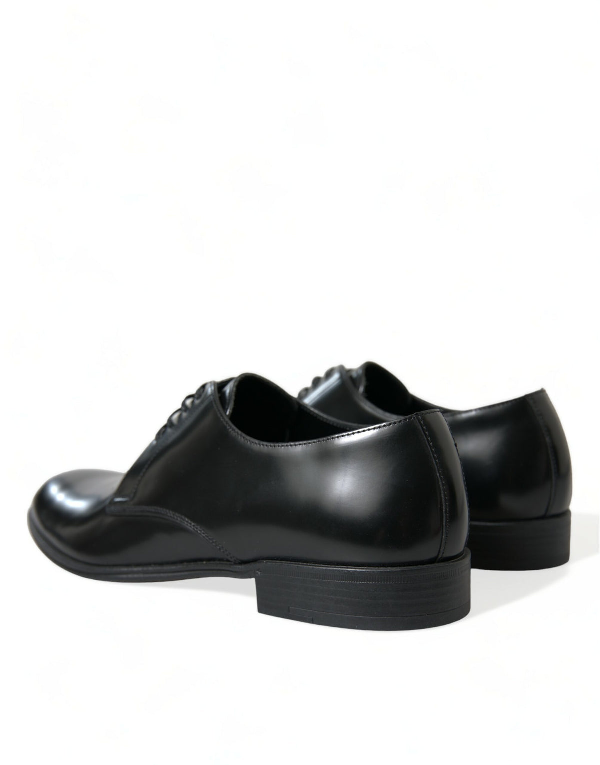 Zapatos formales Derby elegantes de cuero negro de Dolce &amp; Gabbana