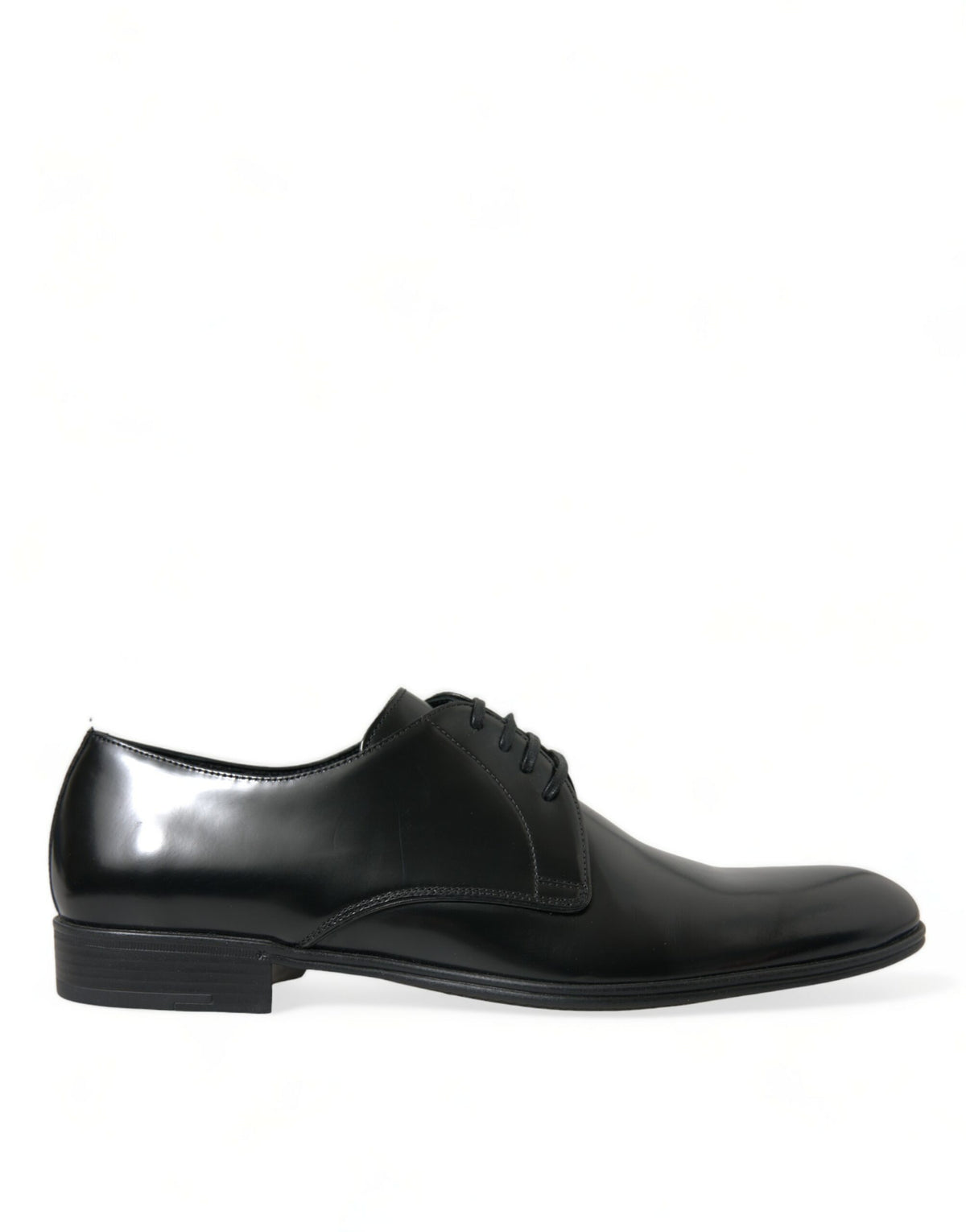 Zapatos formales Derby elegantes de cuero negro de Dolce &amp; Gabbana