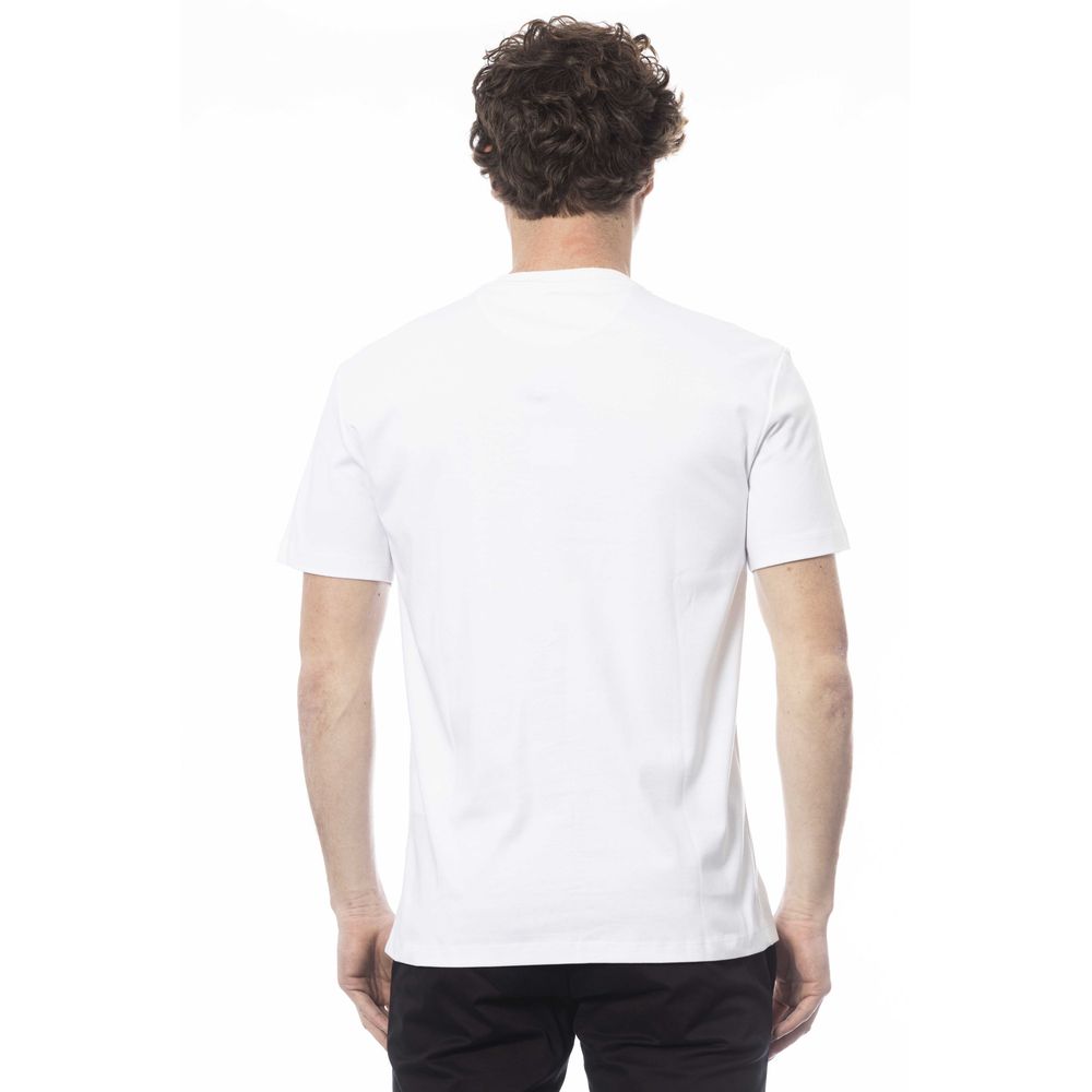 T-shirt ras du cou élégant en coton blanc Trussardi