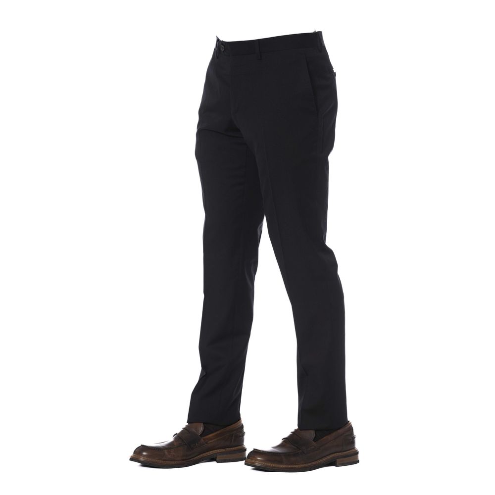 Pantalon élégant en laine noire Trussardi pour homme