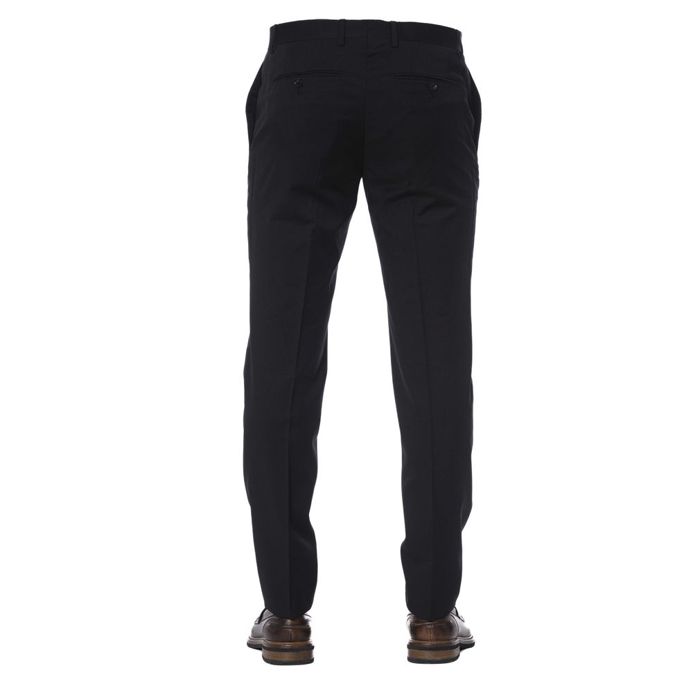 Pantalon élégant en laine noire Trussardi pour homme