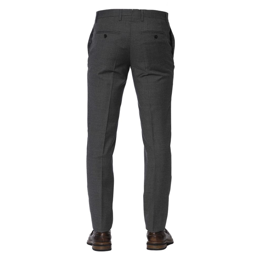 Pantalon gris élégant Trussardi avec finition sur mesure