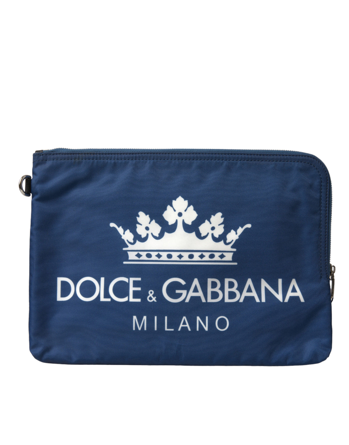 Elegante bolso de mano de nailon azul con cremallera de Dolce &amp; Gabbana