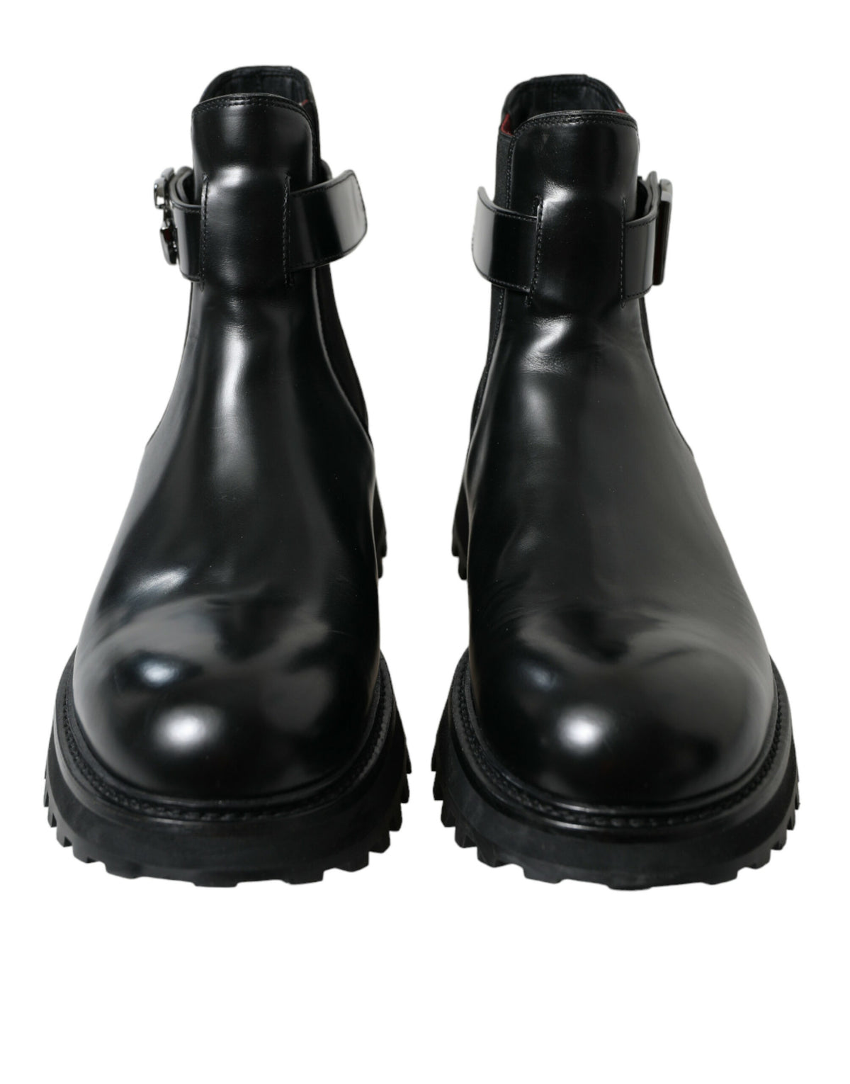 Bottines Chelsea élégantes en cuir de veau noir Dolce &amp; Gabbana