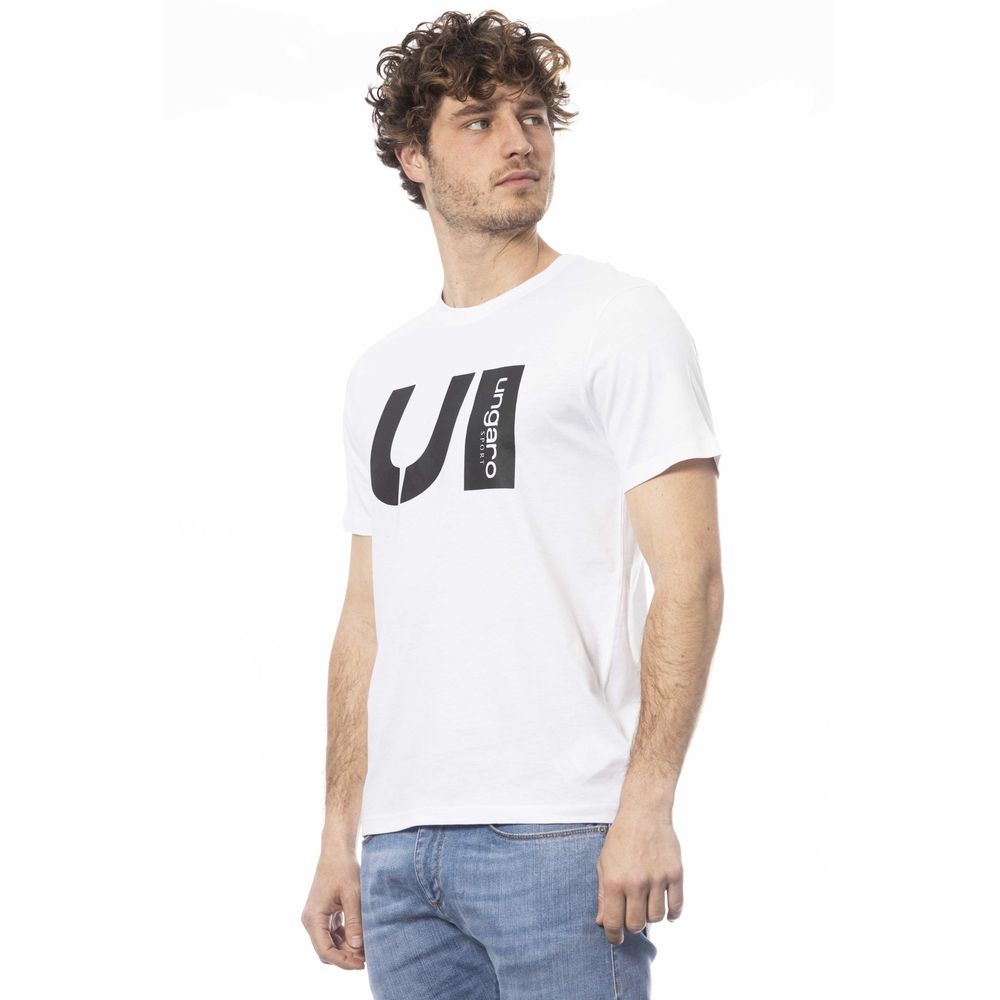 Camiseta elegante de algodón con cuello redondo Ungaro Sport