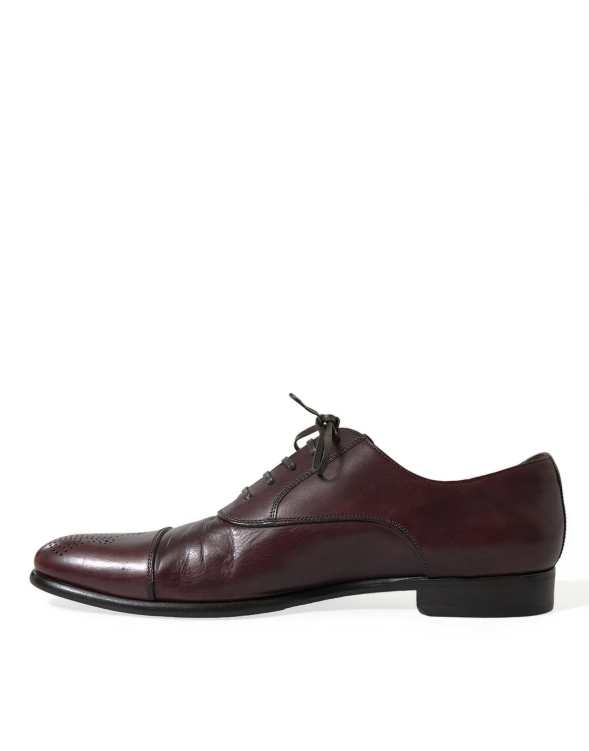 Chaussures Derby élégantes en cuir bordeaux Dolce &amp; Gabbana