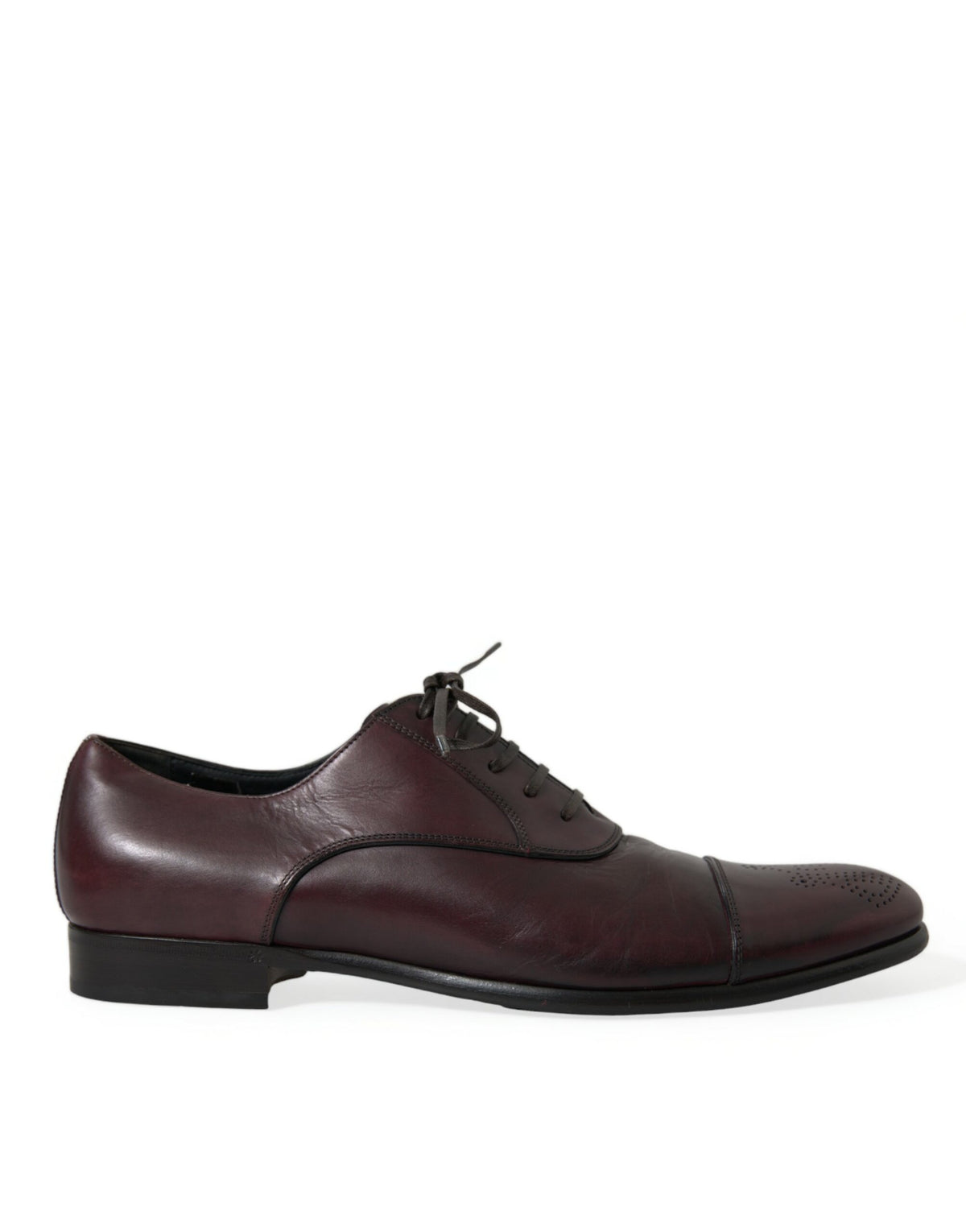 Chaussures Derby élégantes en cuir bordeaux Dolce &amp; Gabbana