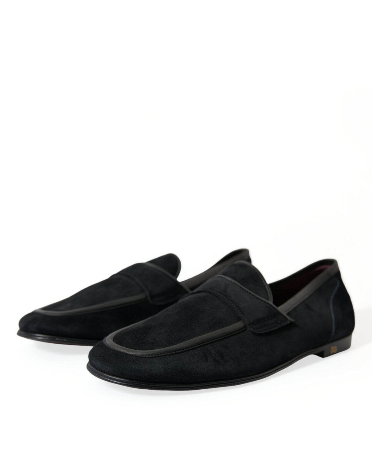 Mocassins élégants en velours noir Dolce &amp; Gabbana pour hommes