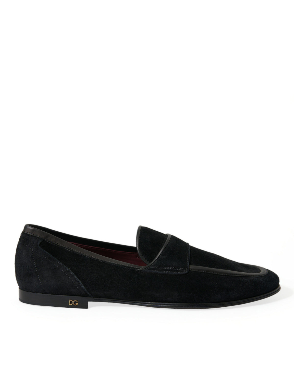 Mocassins élégants en velours noir Dolce &amp; Gabbana pour hommes