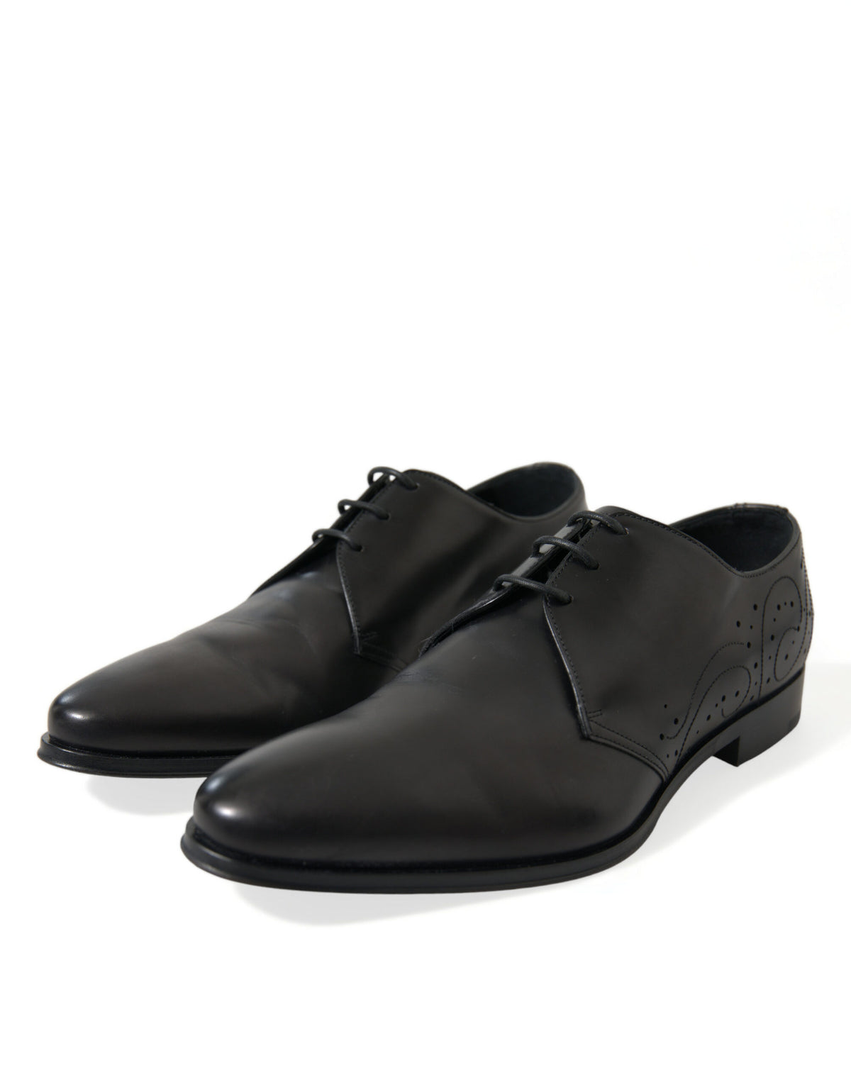 Chaussures Derby élégantes en cuir noir Dolce &amp; Gabbana