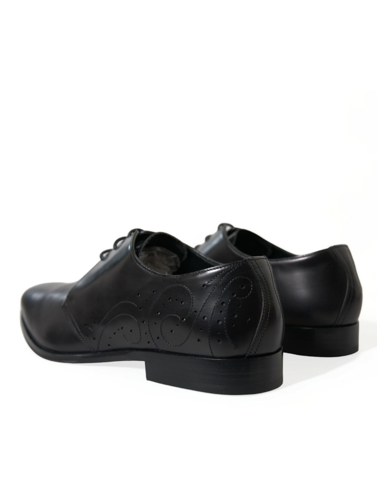 Chaussures Derby élégantes en cuir noir Dolce &amp; Gabbana