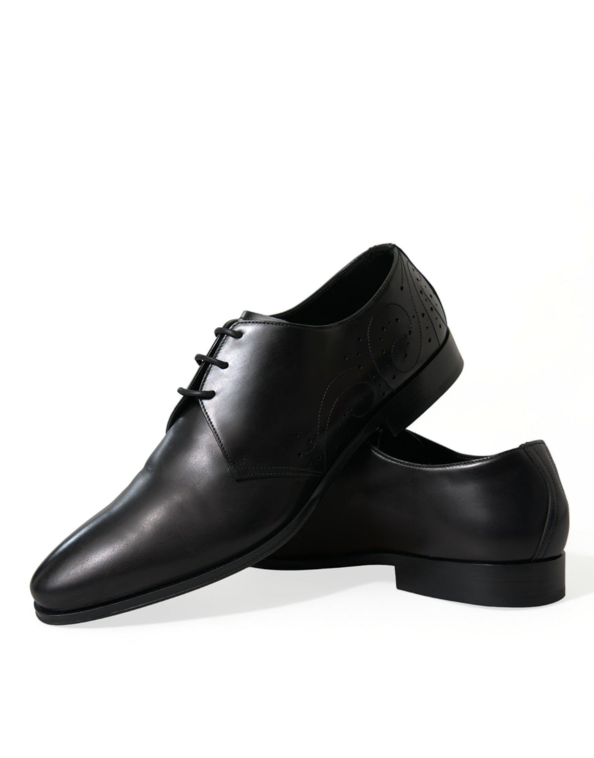 Chaussures Derby élégantes en cuir noir Dolce &amp; Gabbana