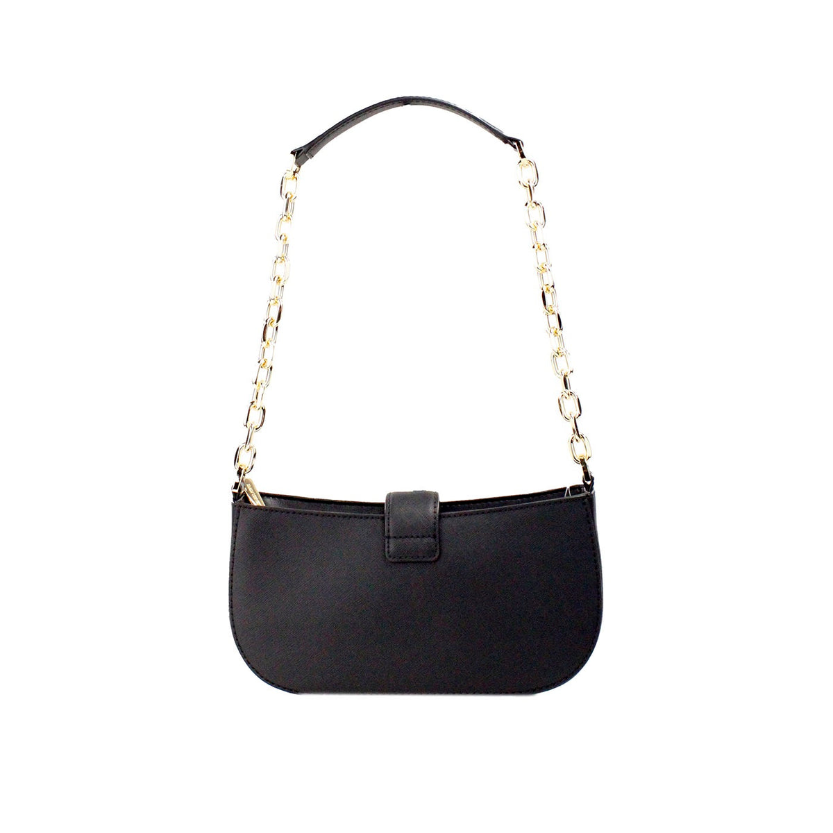 Bolso bandolera pequeño de piel de becerro color negro Carmen de Michael Kors