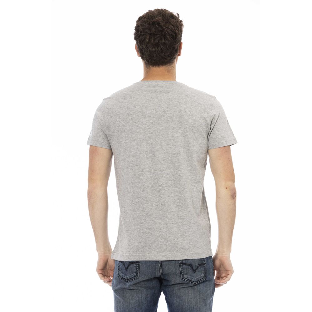 Trussardi Action Elevate - Chic décontracté avec un t-shirt gris élégant