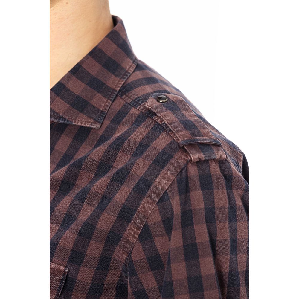 Chemise élégante en coton bordeaux Jacob Cohen pour homme