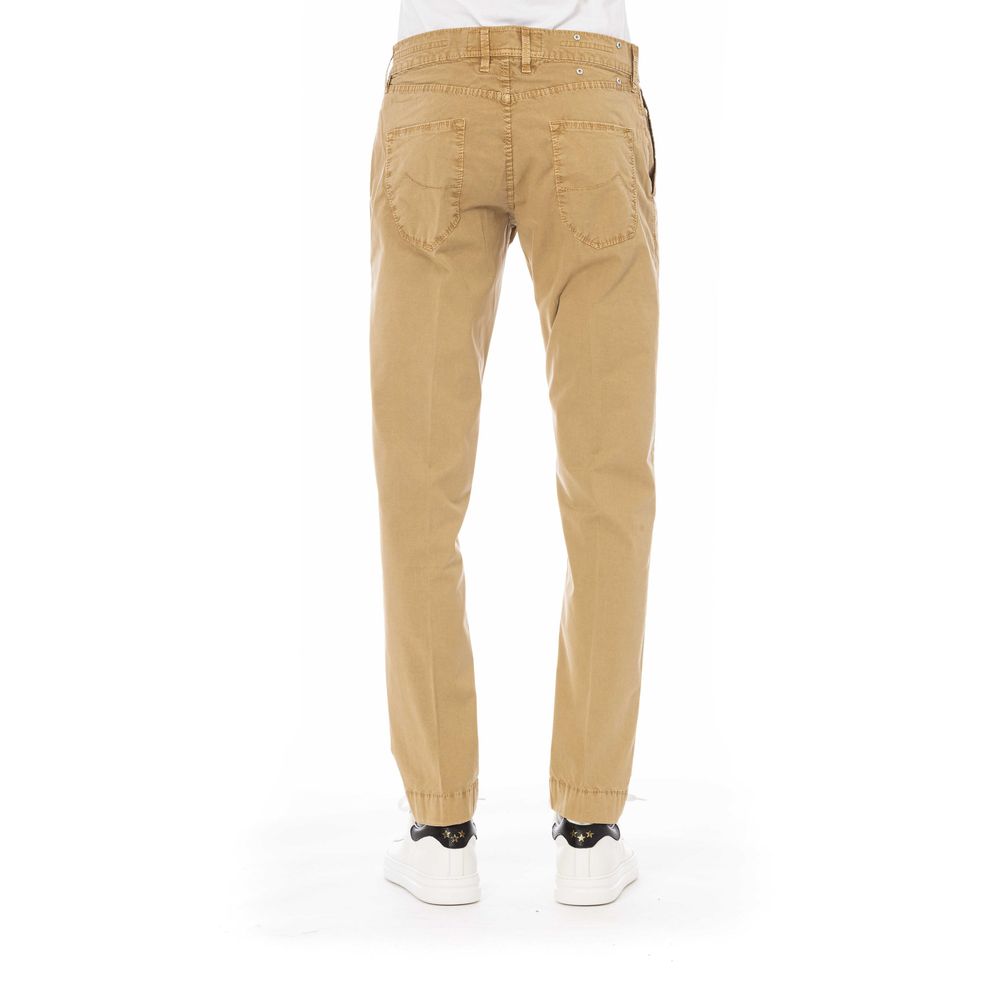 Pantalones de mezcla de algodón beige con bolsillos de Jacob Cohen