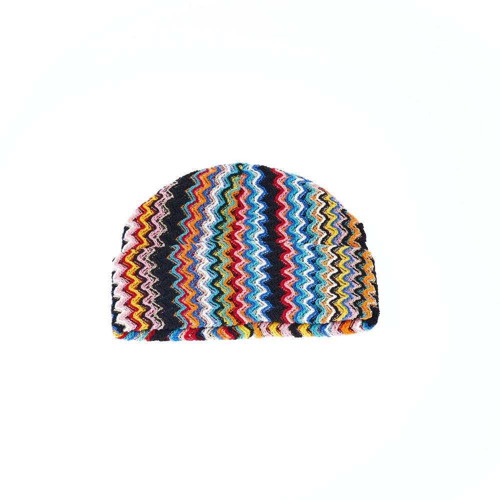 Sombrero multicolor con fantasía geométrica elegante de Missoni