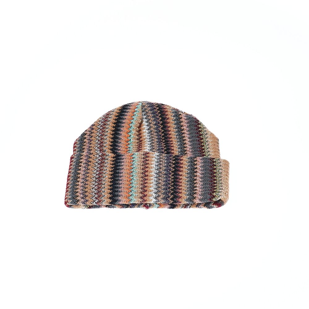 Gorro de lana multicolor elegante con fantasía geométrica de Missoni