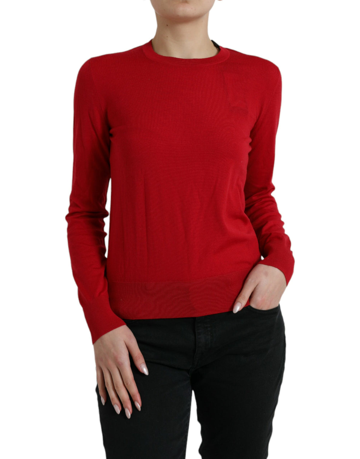 Pull en laine rouge éclatant Dolce &amp; Gabbana