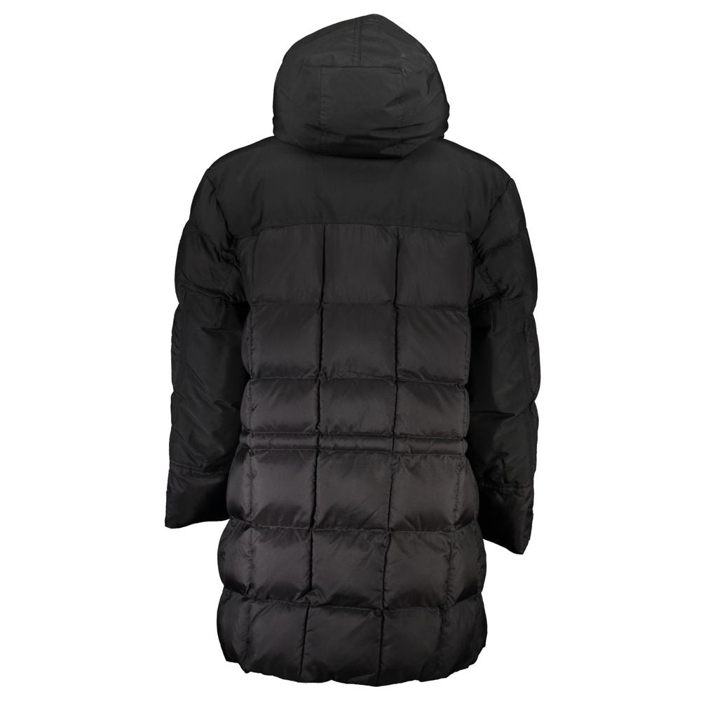 Veste élégante à capuche en polyamide noir Hugo Boss