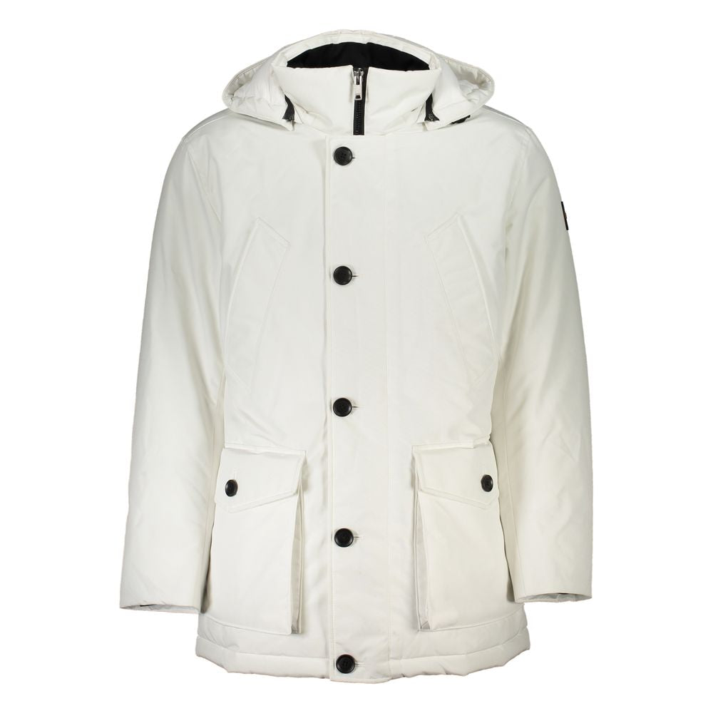 Veste Hugo Boss Chic White OSIASS avec capuche amovible