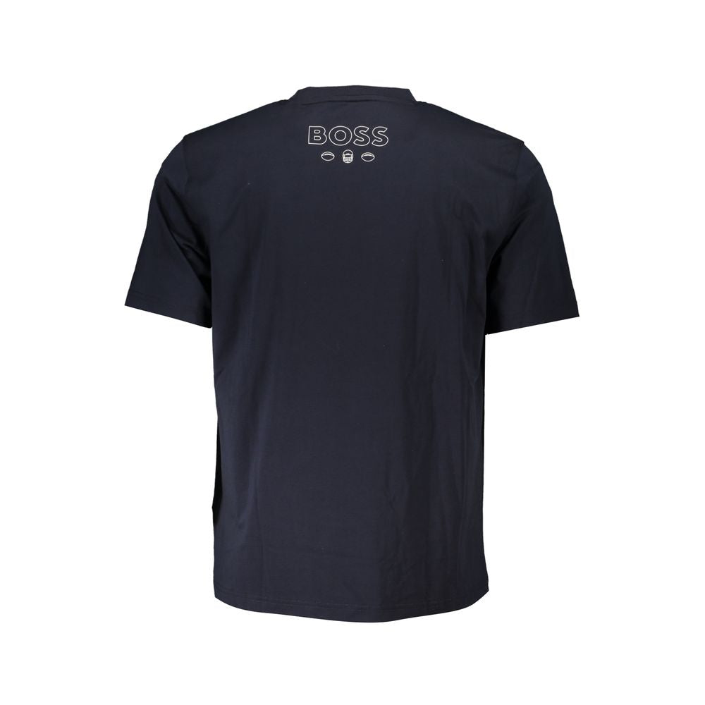 Camiseta elegante con cuello redondo y logotipo estampado de Hugo Boss