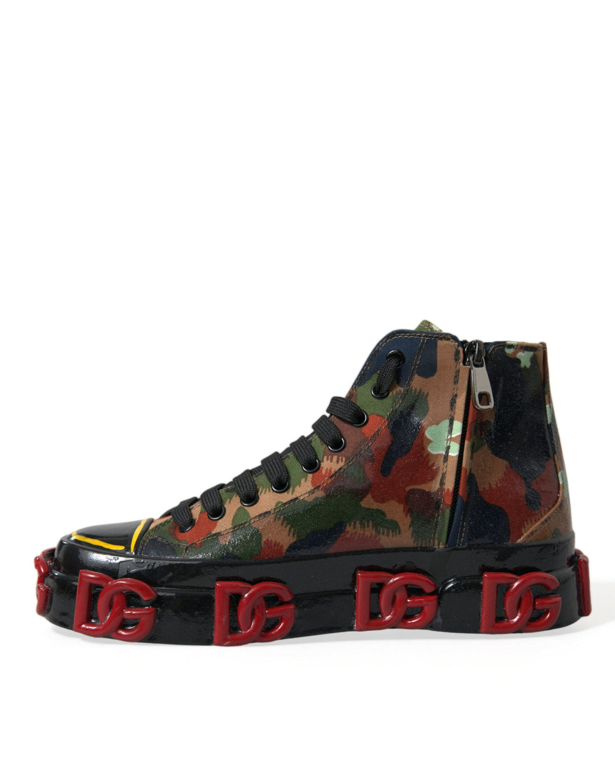 Zapatillas altas multicolores de Dolce &amp; Gabbana con un toque lujoso