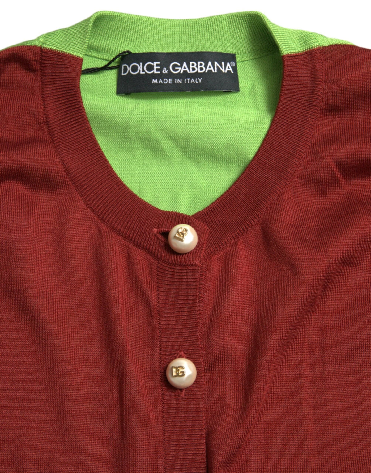 Pull cardigan en soie élégant Dolce &amp; Gabbana aux tons vibrants