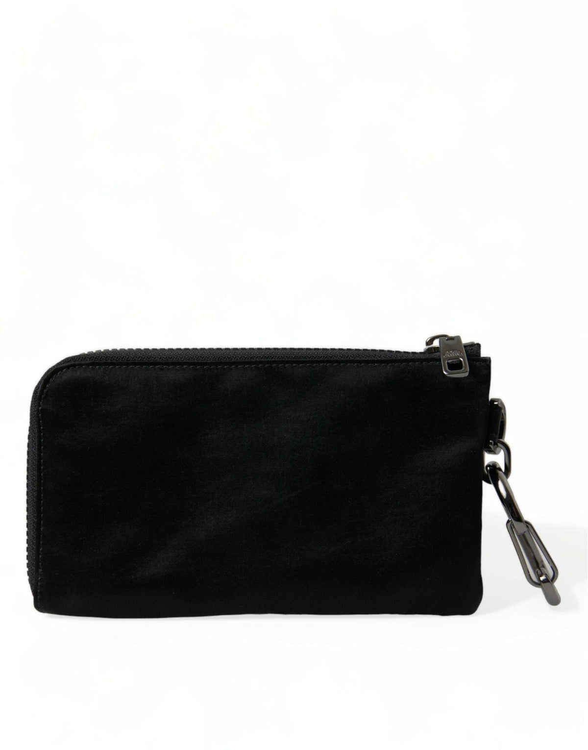 Pochette en nylon et cuir noir Dolce &amp; Gabbana Elite avec détail logo